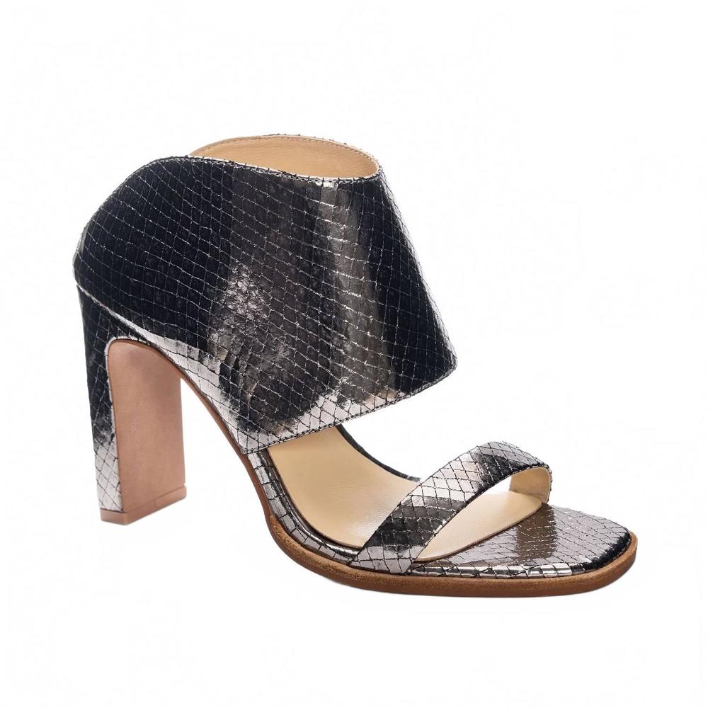 NEW 42 GOLD women's linx heels in pewter snake